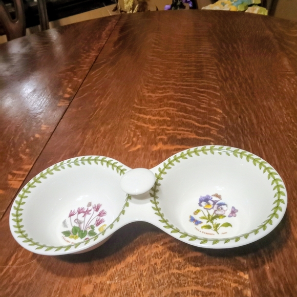Portmeirion Botanic Garden Double Relish/Snack Bowl - Picture 1 of 6